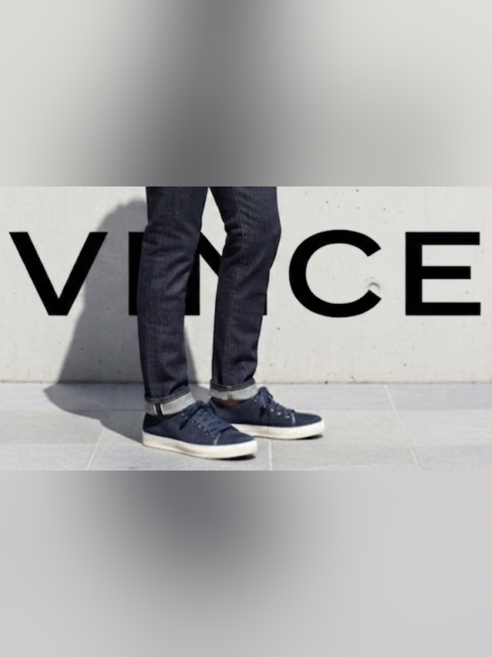 Authentic Vince men's designer suede leather sneakers sz 8.5